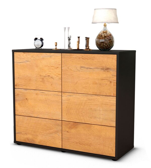 Sideboard Dana | | Front in Eiche Holz Optik | 92x79x35cm (BxHxT)