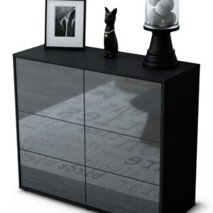Sideboard Dana | | Front in Hochglanz Grau | 92x79x35cm (BxHxT)