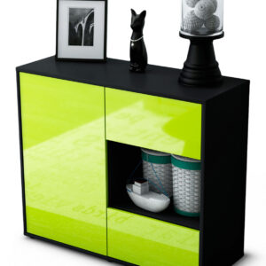 Sideboard Danica | | Front in Hochglanz Grün | 92x79x35cm (BxHxT)