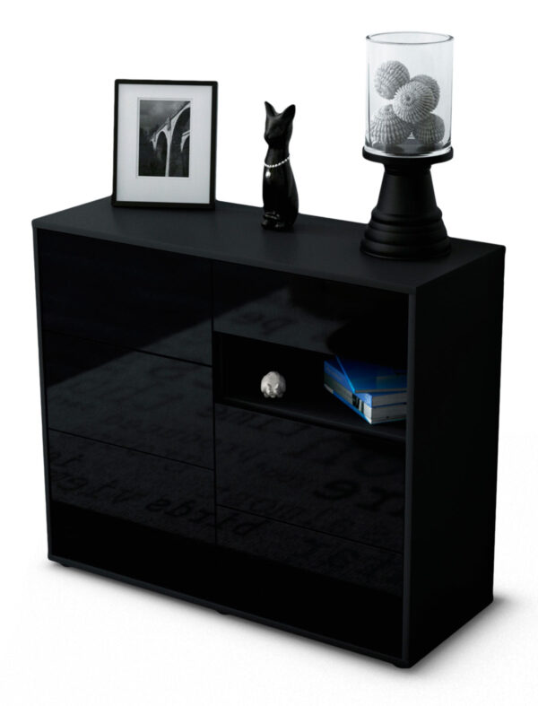 Sideboard Dariella, Schwarz (92x79x35cm)