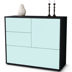 Sideboard Deanna | Korpus Anthrazit | Front in Mint | 92x79x35cm (BxHxT)