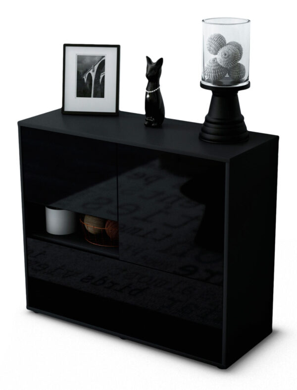 Sideboard Debora, Schwarz (92x79x35cm)