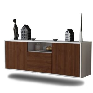 Lowboard Mesa, Walnuss, hängend (136x49x35cm)