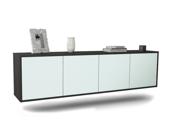 Lowboard Anaheim | hängend | Korpus Anthrazit | Front in Mint | 180x49x35cm (BxHxT)