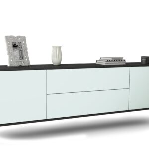 Lowboard Cincinnati | hängend | Korpus Anthrazit | Front in Mint | 180x49x35cm (BxHxT)