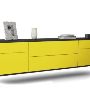 Lowboard Chula Vista, Gelb, hängend (180x49x35cm)