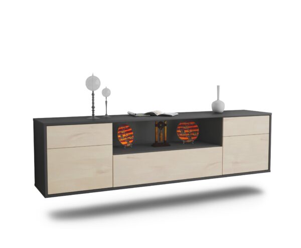 Lowboard Lubbock, Zeder, hängend (180x49x35cm)