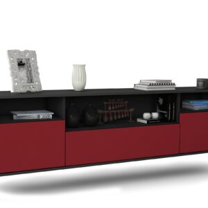Lowboard Winston-Salem, Bordeaux, hängend (180x49x35cm)