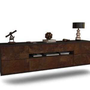 Lowboard Reno, Rost, hängend (180x49x35cm)