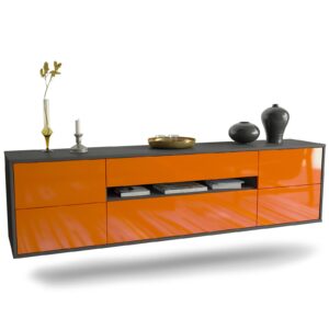 Lowboard Reno, Orange, hängend (180x49x35cm)