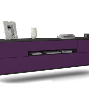 Lowboard Reno, Lila, hängend (180x49x35cm)