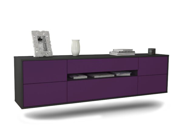 Lowboard Reno, Lila, hängend (180x49x35cm)