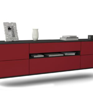 Lowboard Reno, Bordeaux, hängend (180x49x35cm)