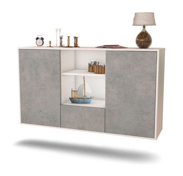 Sideboard Oceanside, Beton, hängend (136x79x35cm)