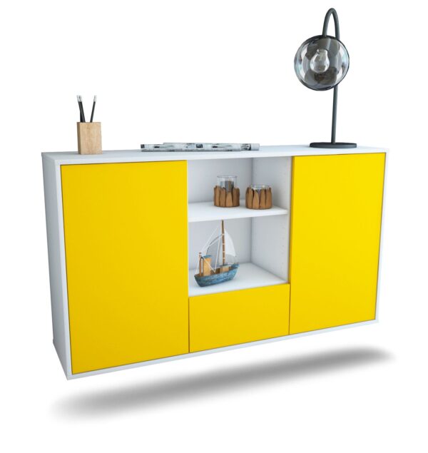 Sideboard Oceanside, Gelb, hängend (136x79x35cm)