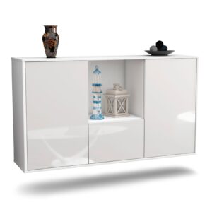 Sideboard Garden Grove, Weiß, hängend (136x79x35cm)