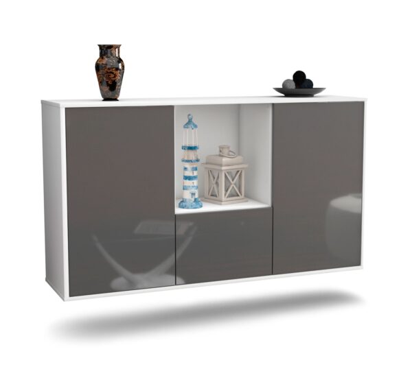 Sideboard Garden Grove, Grau, hängend (136x79x35cm)