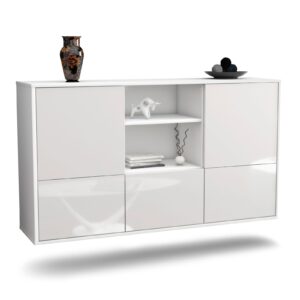 Sideboard Grand Prairie, Weiß, hängend (136x79x35cm)