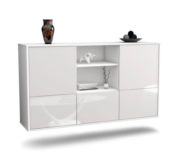 Sideboard Grand Prairie, Weiß, hängend (136x79x35cm)