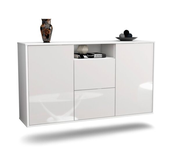 Sideboard Dayton, Weiß, hängend (136x79x35cm)