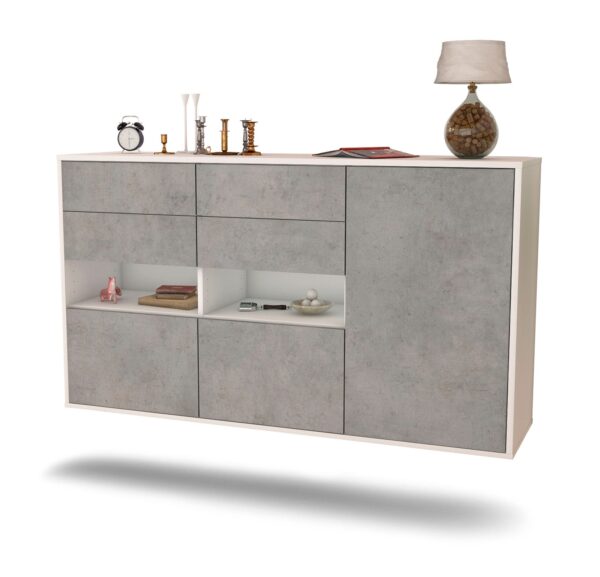 Sideboard Santa Rosa, Beton, hängend (136x79x35cm)