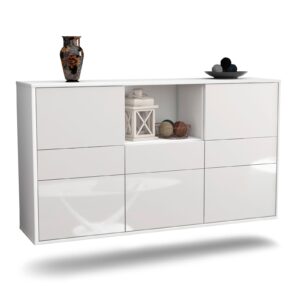 Sideboard Pomona, Weiß, hängend (136x79x35cm)
