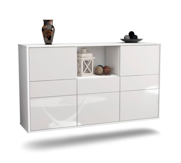 Sideboard Pomona, Weiß, hängend (136x79x35cm)