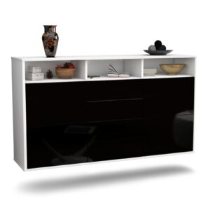 Sideboard Salem, Schwarz, hängend (136x79x35cm)