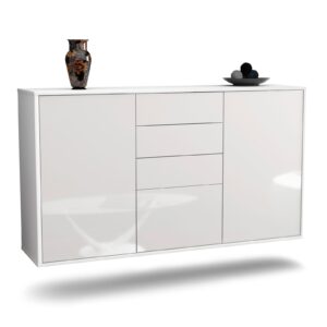Sideboard Sioux Falls, Weiß, hängend (136x79x35cm)