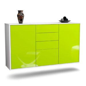 Sideboard Sioux Falls, Grün, hängend (136x79x35cm)