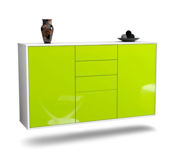 Sideboard Sioux Falls, Grün, hängend (136x79x35cm)