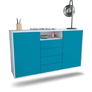 Sideboard Eugene, Türkis, hängend (136x79x35cm)