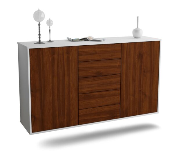 Sideboard Pembroke Pines, Walnuss, hängend (136x79x35cm)