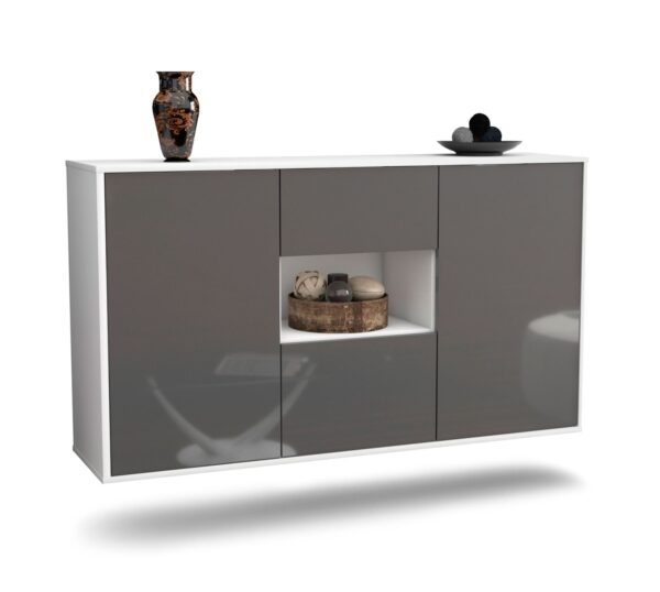 Sideboard Pasadena, Grau, hängend (136x79x35cm)