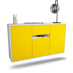 Sideboard Hampton, Gelb, hängend (136x79x35cm)