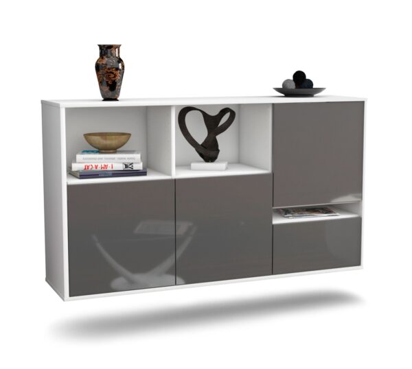 Sideboard Salinas, Grau, hängend (136x79x35cm)