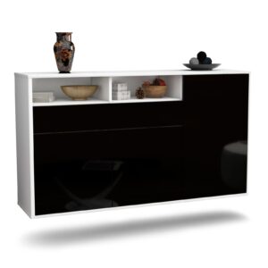 Sideboard Hollywood, Schwarz, hängend (136x79x35cm)