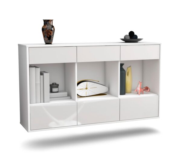 Sideboard Torrance, Weiß, hängend (136x79x35cm)