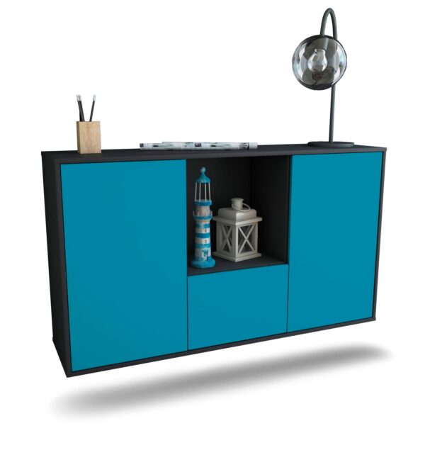Sideboard Garden Grove, Türkis, hängend (136x79x35cm)