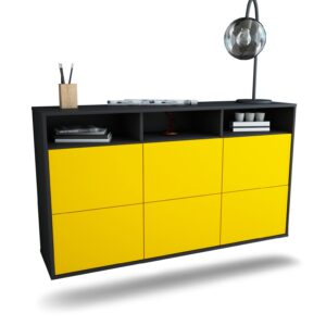 Sideboard Cape Coral, Gelb, hängend (136x79x35cm)