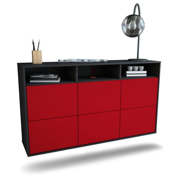 Sideboard Cape Coral, Bordeaux, hängend (136x79x35cm)