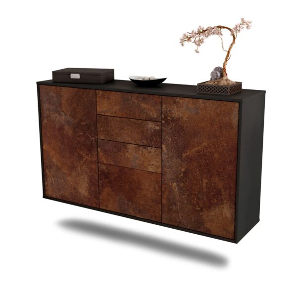 Sideboard Sioux Falls, Rost, hängend (136x79x35cm)