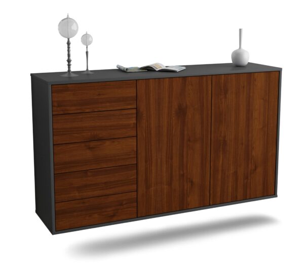 Sideboard Peoria, Walnuss, hängend (136x79x35cm)