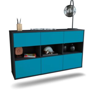 Sideboard Paterson, Türkis, hängend (136x79x35cm)