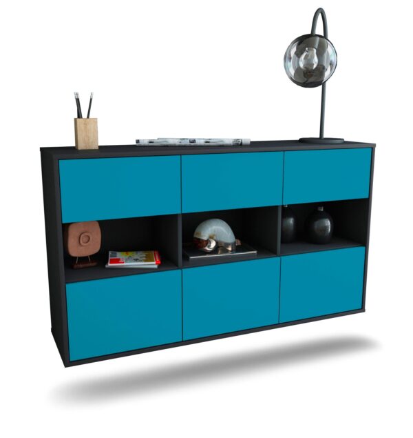 Sideboard Paterson, Türkis, hängend (136x79x35cm)