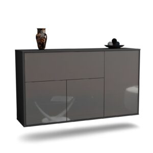 Sideboard Naperville, Grau, hängend (136x79x35cm)