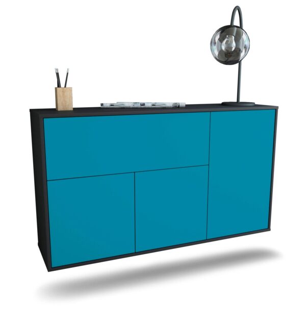 Sideboard Naperville, Türkis, hängend (136x79x35cm)