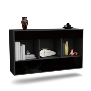 Sideboard Torrance, Schwarz, hängend (136x79x35cm)
