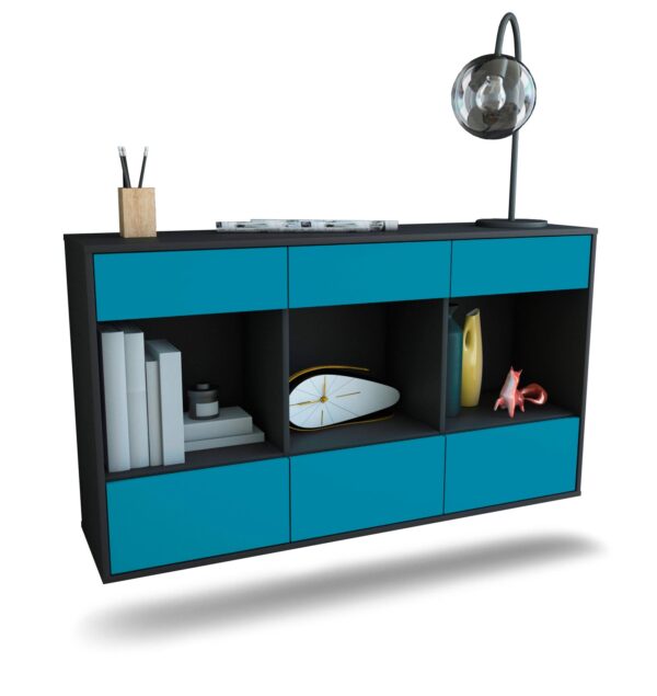 Sideboard Torrance, Türkis, hängend (136x79x35cm)