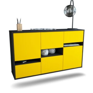 Sideboard Hayward, Gelb, hängend (136x79x35cm)